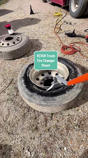 Efficient Semi Tire Removal with VEVOR Truck Tire Changer