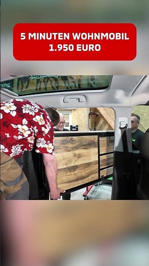 Das 5 Minuten Wohnmobil 1 950 € Einbau Opel MiniVan von Pirate Vans