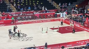 Team USA sure could have used this sharpshootin' robot at the Olympics earlier today. 🤖🦾 (🎥: Twitter/danwetzelsports) | theScore