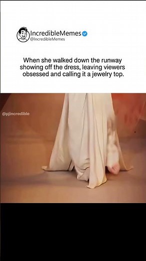 Runway walk showing off dress leaves viewers obsessed with the jewelry top #fashion