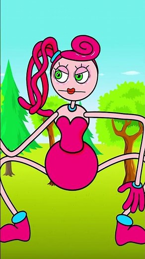 MOMMY LONGLEGS VS DJ MUSIC MAN! Poppy Playtime vs FNAF 9 Security Breach Cartoon Animation #shorts