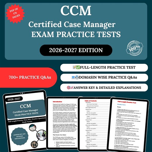 CCM Practice Test 2026 | Ccm Practice Exam | Ccm Practice Questions | 700+ Questions | Certified Case Manager Practice Exam - Etsy Canada