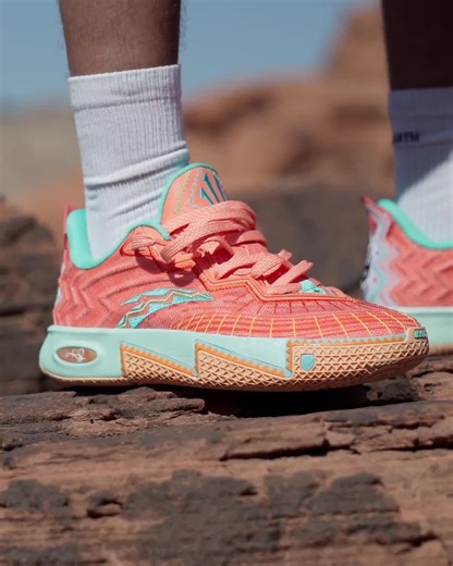 FEATURE on Instagram: "The @antasportsofficial x @kyrieirving Kai 2 ‘Sun’ is available now—exclusively at FEATURE. Drawing from Kyrie’s connection to the sun and moon, the sneaker channels balance and renewal in its design. A vivid orange upper sets the foundation, complemented by teal and light blue accents and intricate embroidered details.⁠ ⁠ Don’t miss out on this FEATURE exclusive—shop the Kai 2 ‘Sun’ online + in-store now."