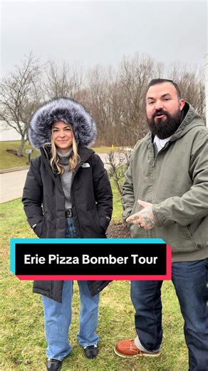 Walking the same streets where one of America’s strangest crimes unfolded… 👀 Erie Pizza Bomber tour. #TrueCrimeTour #ErieHistory #truecrimetiktok #fyp