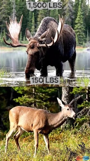 Biggest vs Smallest North American Deer 🫎🦌 #shortsfeed