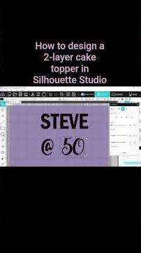 #silhouettestudio #caketoppertutorial #fypシ゚viral #silhouettecameo #caketopperdesign