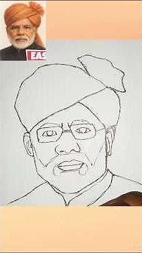 how to draw Narendra Modi step by step drawing #easydrawing #Narendra #Modi