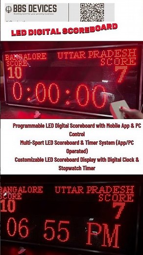 LED DIGITAL SCOREBOARD . Multi Function Timer Built in stopwatch, countdown timer,& Digital clock .