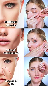 92K views · 867 reactions | Sculpted face with 3 exercises #facefitness #facemassage #facefitnessexercise #faceyogaexercises #nasolabialfolds #exercisefitness #9110 | Pitfire Beauty | Facebook