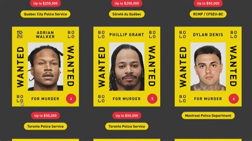 Police forces across Canada release updated list of most wanted fugitives