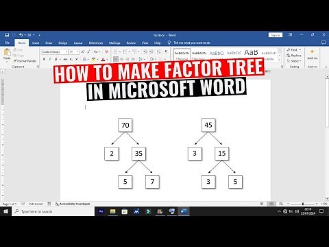 How to make a factor tree in Microsoft Word