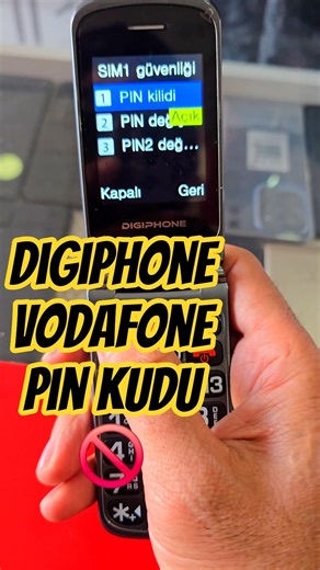 Digiphone Kapaklı Tuşlu Telefon,Vodafone Sim Pin Kodu Şifresi Nasıl Kapatılır?🔓🚫