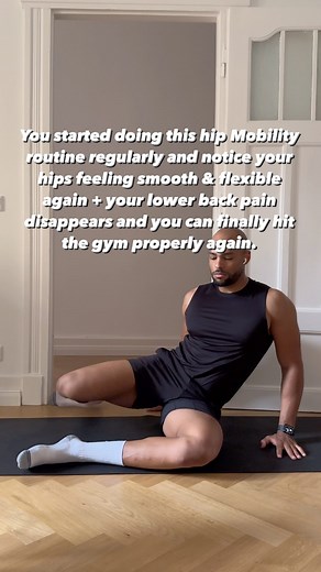 Anthony Green | Mobility on Instagram: "Did you know that long hours of sitting could cause the hip flexors to tighten, resulting in lower back pain? Try this 1-minute daily exercise on each side to ease tension and promote relief in your hip flexors! #hip #hipflexors #hipstretch #hipmobility #mobility #movement #mobilitytraining #stretching #stretch"