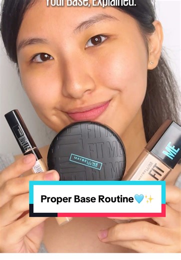 This is what a proper base routine looks like💅🏻🩵. #maybelline #maybellinemalaysia #FYP #mattecoverage #makeup