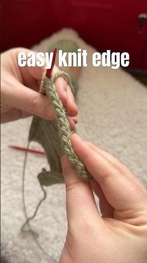 🧶easy knit edge✨ beginner-friendly ✨ #knitting