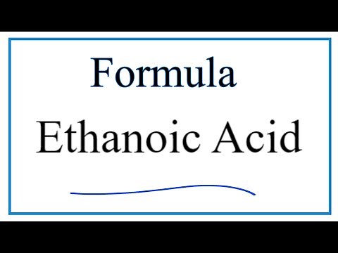 How to Write the Structural Formula for Ethanoic Acid