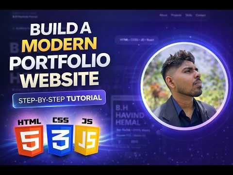 How to Build a Modern Portfolio Website 2026 🔥 | HTML CSS JS Full Tutorial