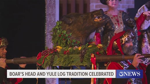 Boar's Head and Yule Log tradition celebrated