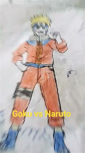 Goku vs Naruto #shorts #drawing