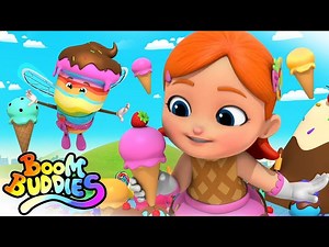 Ice Cream Song   Five Little Mommies 🍨👩‍👧| Boom Buddies Nursery Rhymes & Kids Songs - Videos For Kids