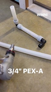 PEX-A plumbing demonstration. The easiest way to do plumbing. #construction #homerenovation #tipsandtricks #tools #work #tutorial #diy #remodel #realestate #hardwork | WINNI