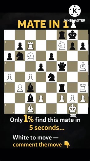 Only 1% Can Find This Mate in 1 ♟️ #chess