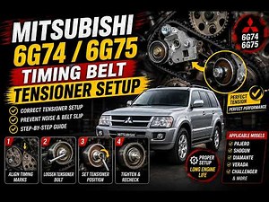Mitsubishi Pajero 6G74 / 6G75 Timing Belt Tensioner Setup Guide