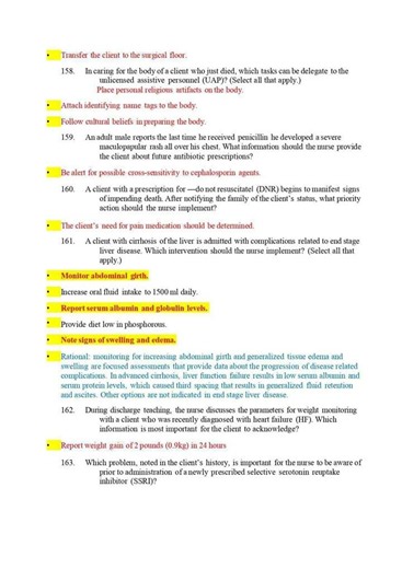 HESI Exit RN Exam Questions With Answers