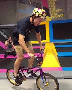 23K views · 244 reactions | BMX + Trampoline = FUN!落 What trick should I try next?樂 Want to see the full video? See it here: https://youtu.be/JMQCcmdZZes | Ryan Williams | Facebook