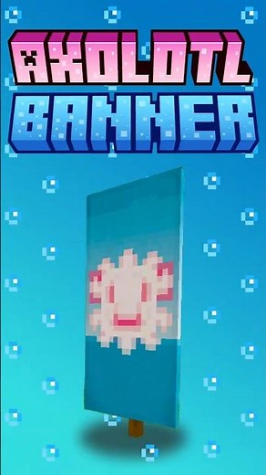Axolotl Banner in Minecraft #minecraftshorts