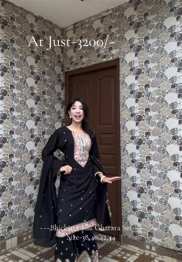 Bhichitra Silk Gharara Set At Just-3200/- Size-38,40,42,44.Colours-Available #fyp #foryoupage #deliveryallovernepal🇳🇵 #codavailable #9843304050