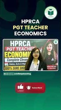 Economics Chronology in 60 Seconds! 🔥 HPRCA PGT Most Important Dates & Acts