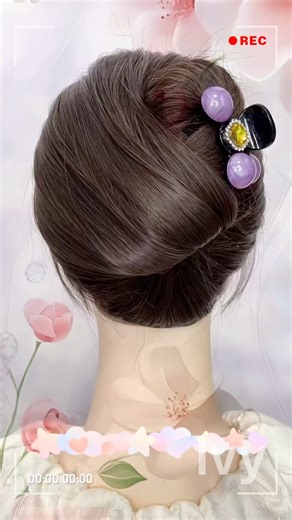 ✨ Easy & Elegant Updos with Hair Accessories 💕 #Updo #hairstyle