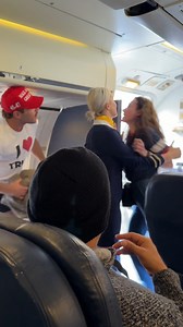 9.5K views · 43 reactions | Rude woman stops man sitting in first class seat he paid for!  Rude woman is furious over mans hat and gets removed from plane! #america #airplane #travel #flight #hats | Jamie and Blake | Facebook
