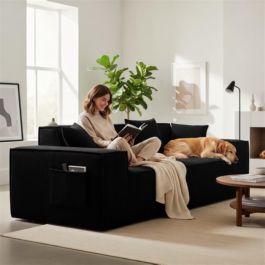 Modern Modular Foam Sofa – Minimalist Space-saving Couch - Etsy