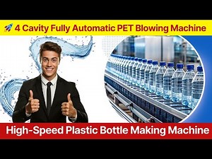 🚀 4 Cavity Fully Automatic PET Blowing Machine | High-Speed Plastic Bottle Making Machine