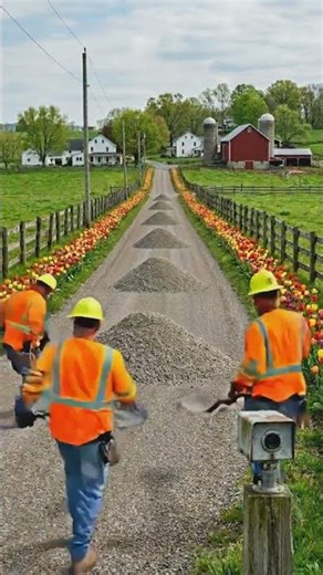 This Simple Farm Road Turned Into a Beautiful Country Path! 🌷🛣️