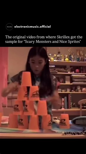 Electronic Dance Music on Instagram: "Skrillex is a genius The iconic “YES OH MY GOD” vocal in his breakthrough track “Scary Monsters and Nice Sprites” (2010) it’s a brilliantly chopped sample from a YouTube cup-stacking video by competitive stacker Rachael Nedrow (speedstackinggirl). #edm #electronicmusic #dancemusıc"