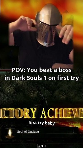When you beat a boss on the first try in Dark Souls 1. #darksouls #soulsborne #soulslike #gaming