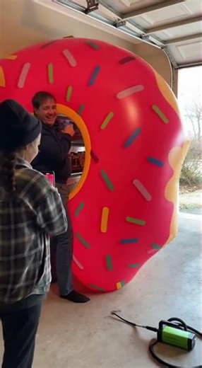 Inflatable Chaos: Dad vs. Massive Pool Float!