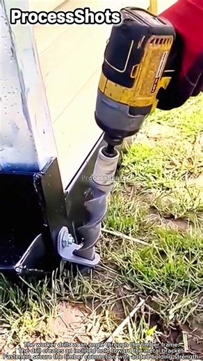 Inclined Fastener Drilling for Timber Connections #process #worker
