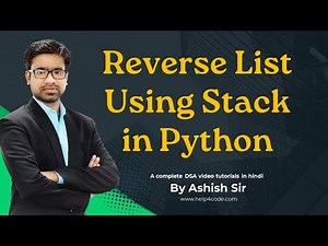 9 Reverse list using stack in python | #pythondsa #python #dsa