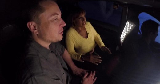 Elon Musk and Gayle King test drive his new Boring Company tunnel