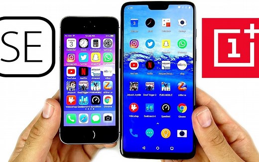 Android vs iOS！！ iPhone SE vs 一加6 速度对比测试【1080P60】