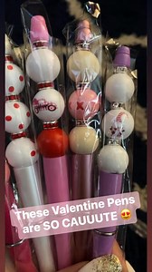 Valentine Pens will be part of upcoming scoops! 💘 #ValentinesDayChallenge #scoops #beadedpens #valentinesgiftideas #girlythings #cutepens #smallbiz #pinkthings | Demi Ouimet