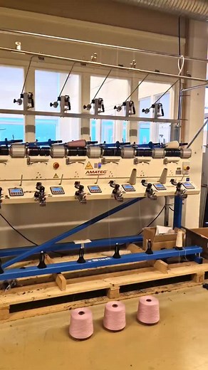 Twist, test, repeat. To test-knit a new design, we twist three strands of our wool-silk yarn together – turning 12 gauge into 5. It lets us make a prototype without ordering new yarn. A small adjustment, part of the everyday problem-solving that happens here at the factory – quiet, practical, and always close to the materials. ––– Behind the seams 🪡⁠ A series where we share moments from our factory in Ytre Arna, Norway – where yarn becomes garments, and ideas take shape.⁠ ⁠ Photo: Kolby Knight⁠