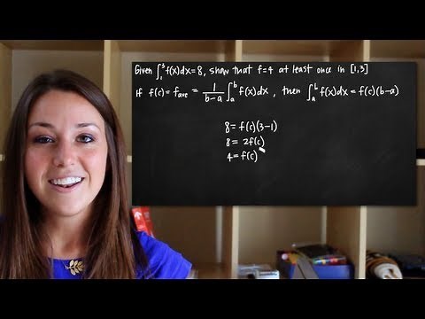 Mean value theorem for integrals (KristaKingMath)