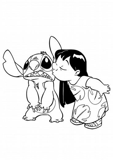 Coloriage de Lilo et Stich à imprimer