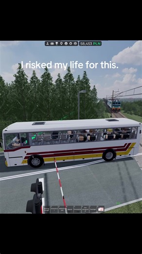 Risking my life for what in a Roblox bus simulator realistic? #bus #crash #roblox #4k #dying