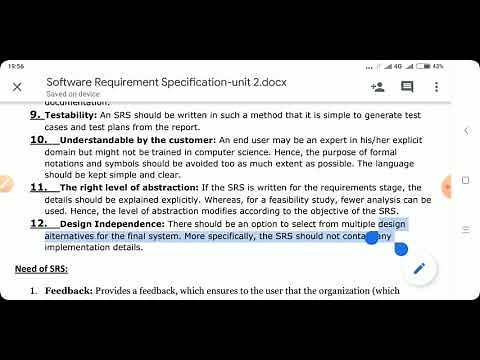 SRS Characteristics Need And Components Of SRS